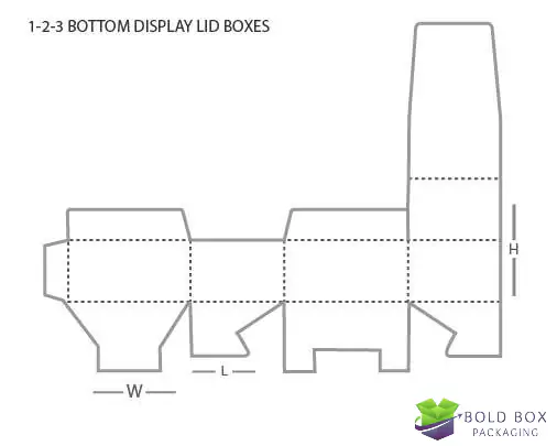 1-2-3 Bottom Display Lid Boxes Style