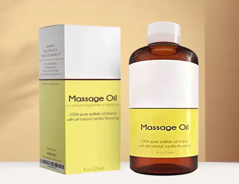 Printed CBD Massage Oil Packaging