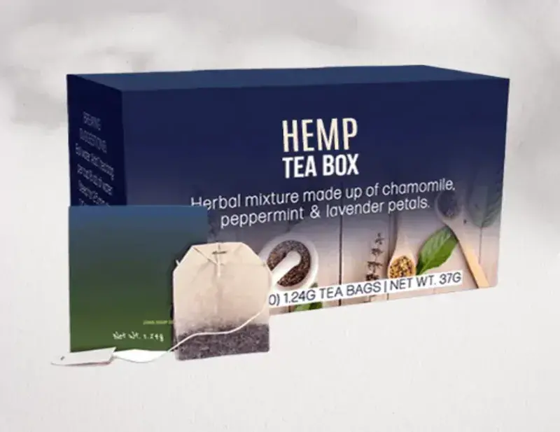 Custom Printed Hemp Tea Bag Packaging Boxes