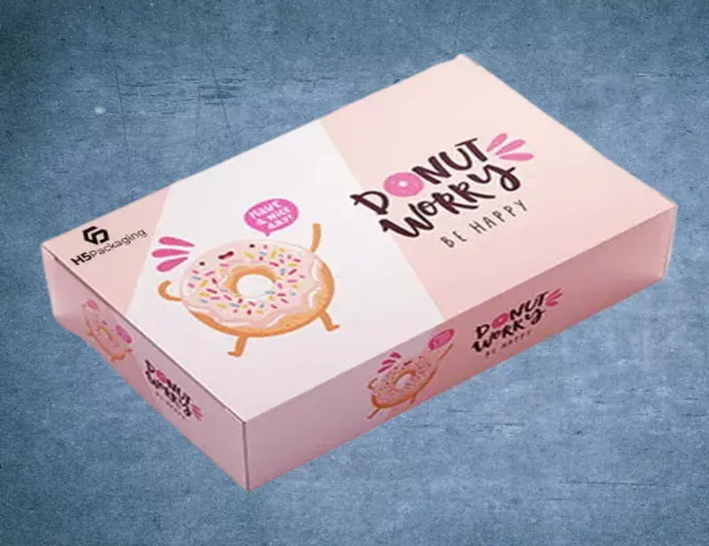 Custom Printed Pink Donut Boxes Packaging