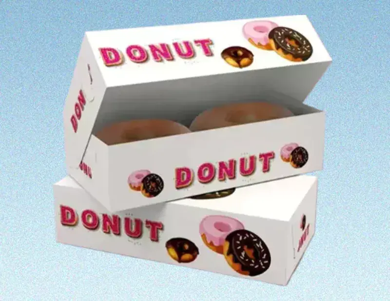 Custom Printed Pink Donut Boxes With Logo
