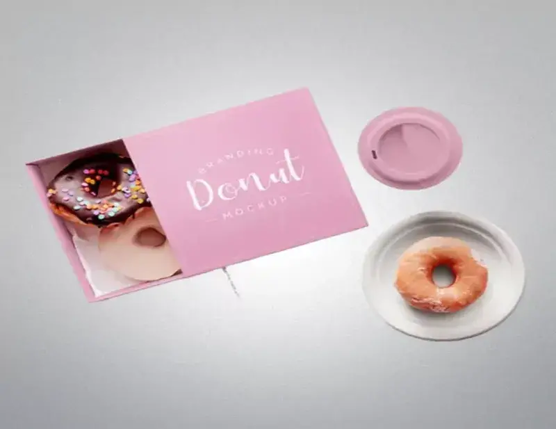 Pink Donut Boxes Packaging