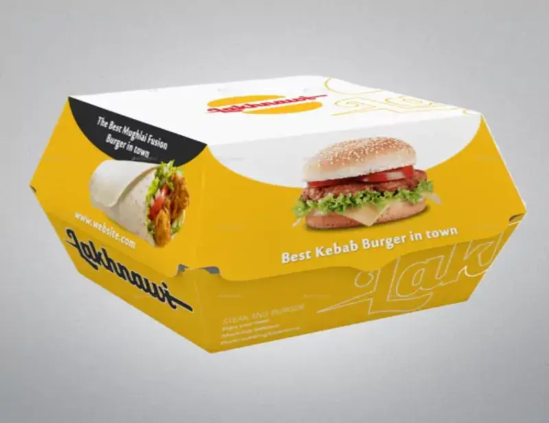 Custom Printed Burger Boxes Packaging
