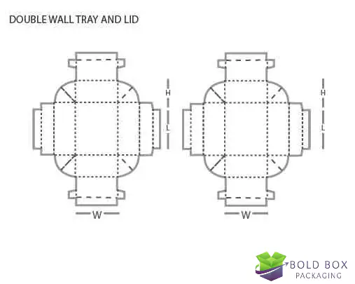 Double Wall Tray and Lid Style