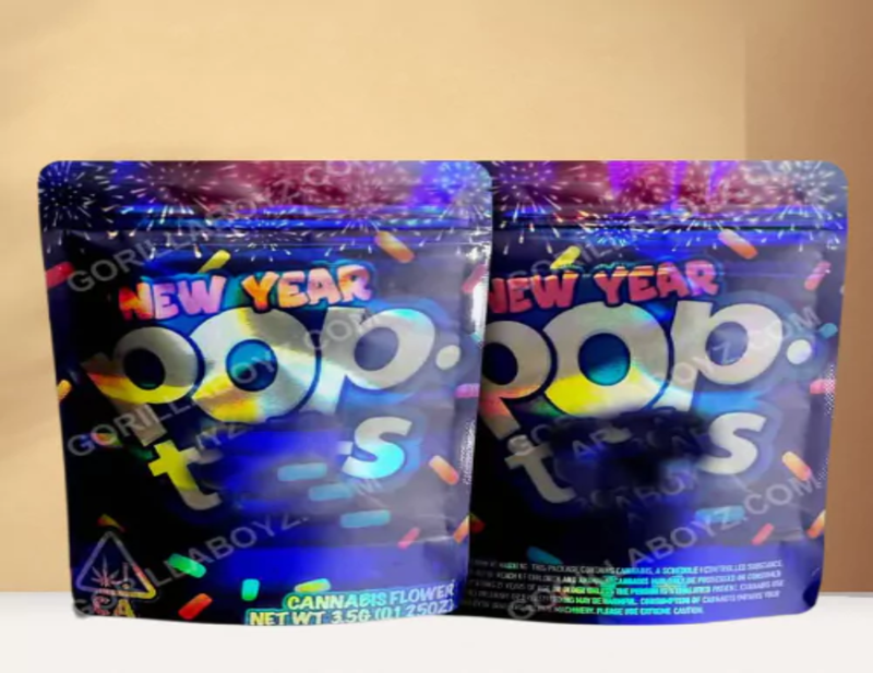 printed holographic mylar bags