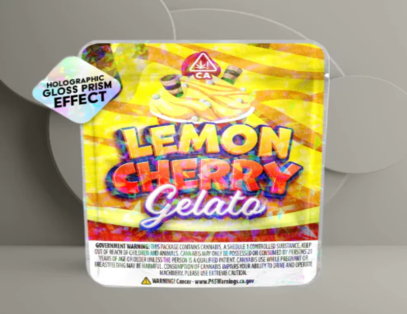 lemon cherry gelato mylar bags wholesale