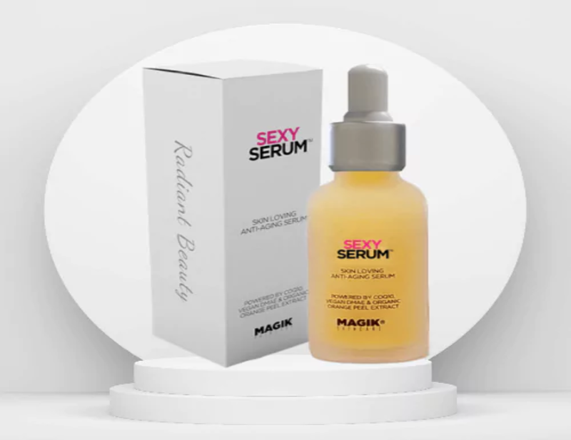 Serum packaging with logo